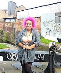 Busty Flashing Freak Roxy